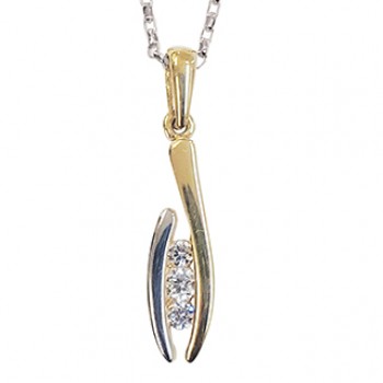 pendentif en argent 925, zircon, SI0321P2T